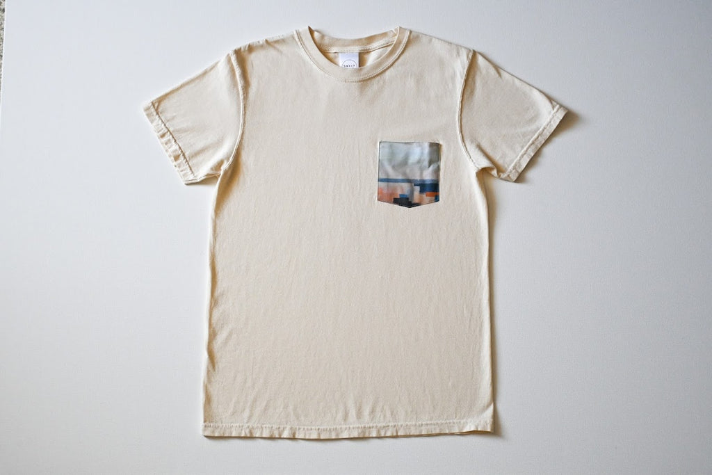 Art on the Pocket Tee Cream