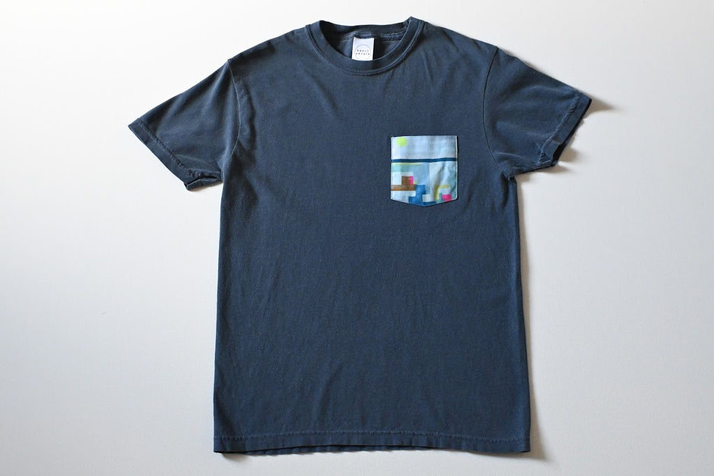 Art on the Pocket Tee Denim