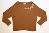Ladies 100% Cashmere Boatneck Sweater Coffee 3