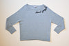 Ladies 100% Cashmere Boatneck Sweater Light Blue 3